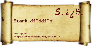 Stark Ádám névjegykártya